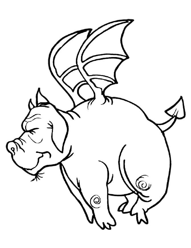 flying dragon colouring page