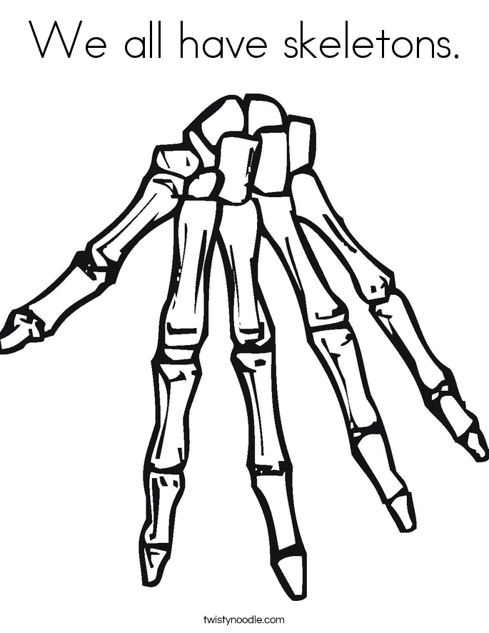 human skeleton coloring pages
