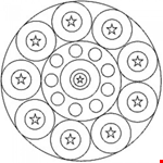 Easy Mandala Coloring Page