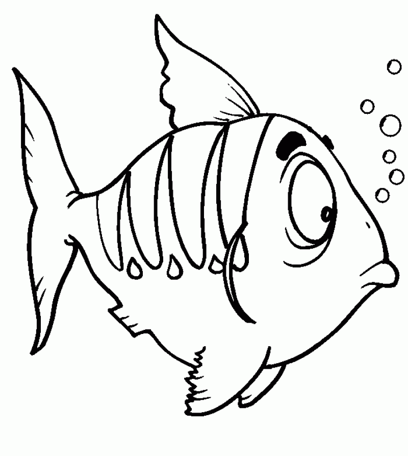 goldfish drawing - hd printable coloring pages