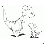Cartoon Dinosaur Coloring Page Coloring Page