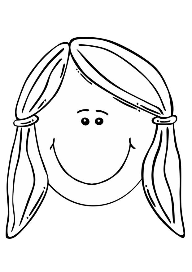 coloring page girl&#39;s face - img 17105.