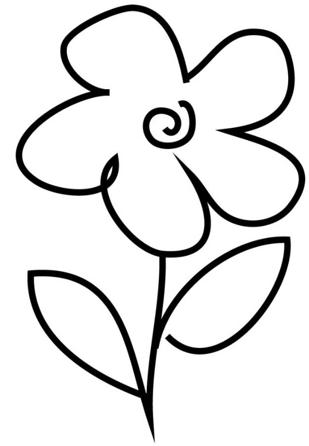 flower cartoon drawing page