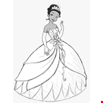 Princess Tiana Drawing Page