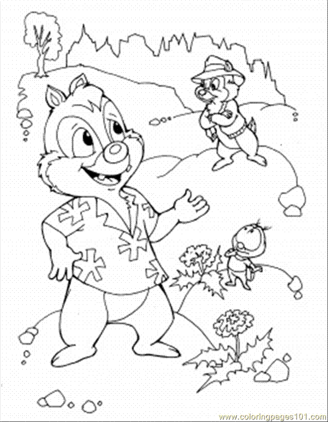 chip-and-dale-coloring-13 | free coloring page site