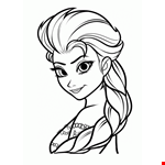 Elsa Frozen Coloring Page