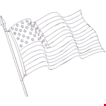 American Flag Pictures Coloring Picture HD For Kids