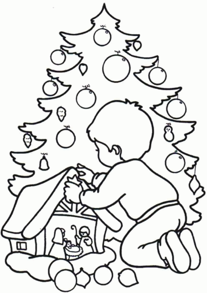 decorating for christmas drawing sheet