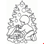 Decorating for Christmas Drawing Sheet