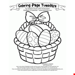 Dulemba: Coloring Page Tuesday - Easter Basket 