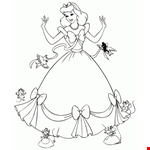 Princess Cinderella Coloring Page