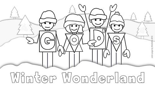 god&#39;s winter wonderland snow people color page for legal size 