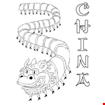 Traditional Chinese Dragon Coloring Sheet