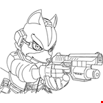  Fox McCloud Coloring Page 