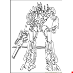 Cartoons Transformers Printable Coloring Page 