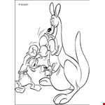 Donald Duck Coloring Pages - Donald Duck Is Boxing With A Kangaroo 