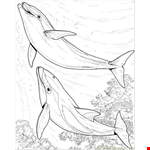 Coloring Pages Two Dolphin Coloring Page (Mammals &gt; Dolphin  