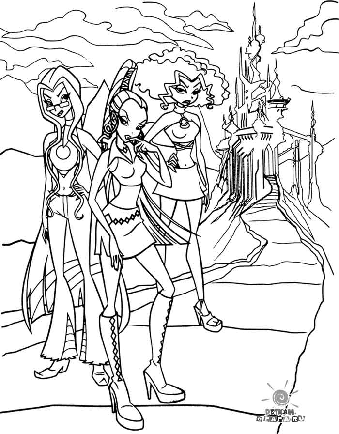 winx wings colouring pages (page 2)