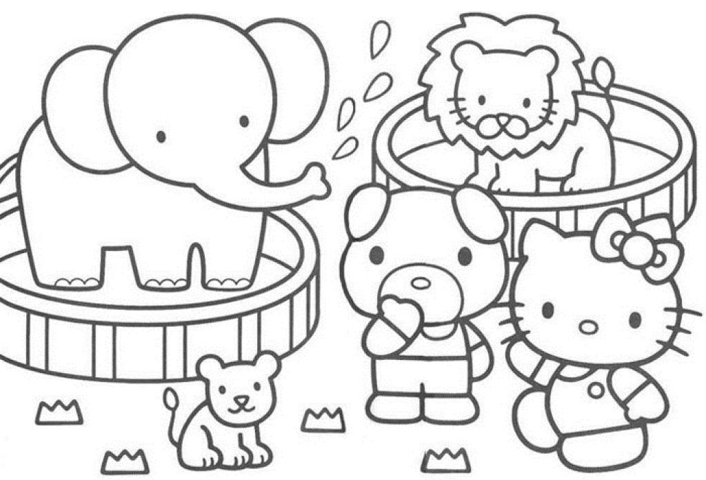 printable hello kitty coloring pages of circus | laptopezine.
