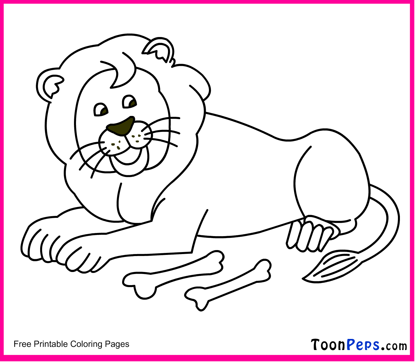 toonpeps : free printable lion coloring pages for kids