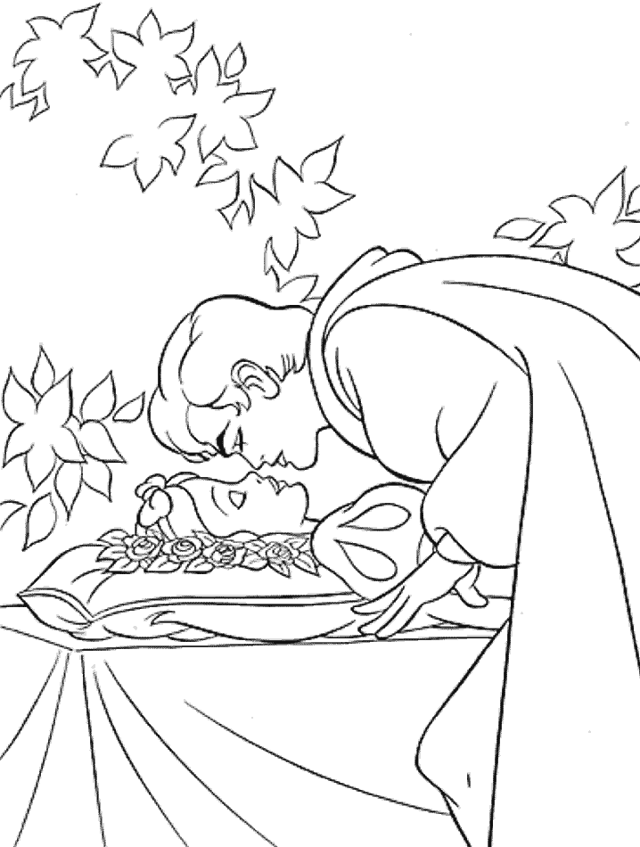 snow white prince coloring page