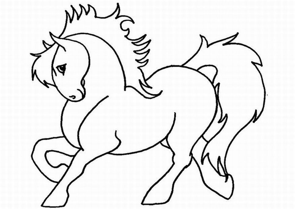 horse cartoon clipart page