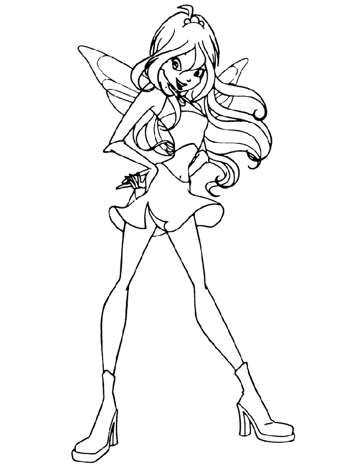 winx clube colouring pages