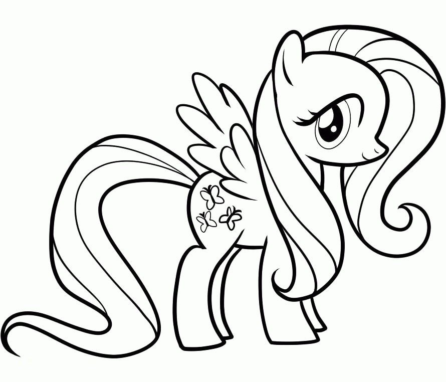 my little pony fluttershy coloring page