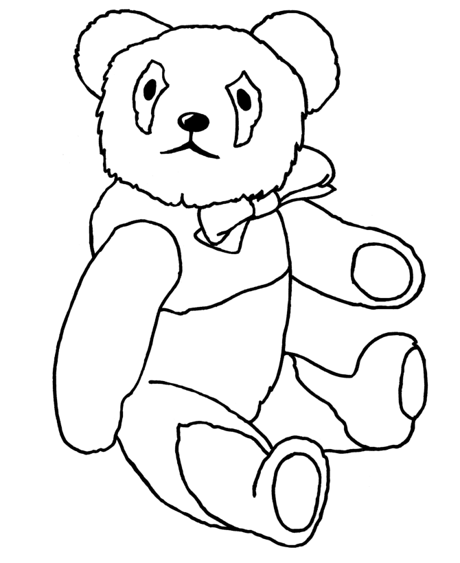teddy bear printable coloring page