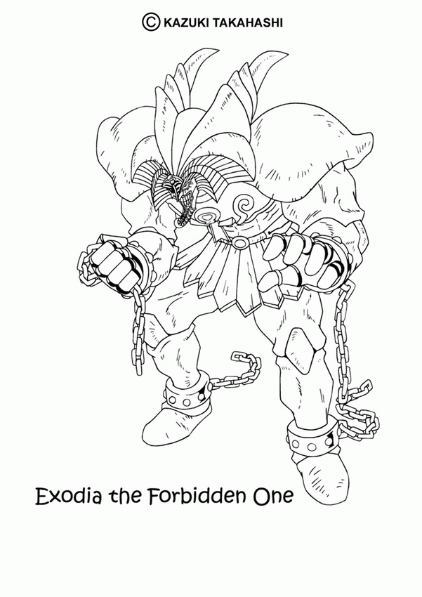 yu-gi-oh coloring pages - exodia 1