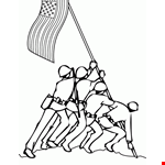 Coloring pages American flag USA flag victory