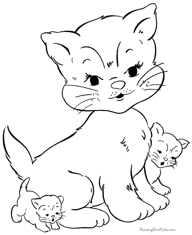cute cat coloring page coloring page