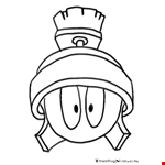 Marvin the Martian Coloring Page