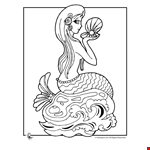 Cute Mermaid Color Drawing