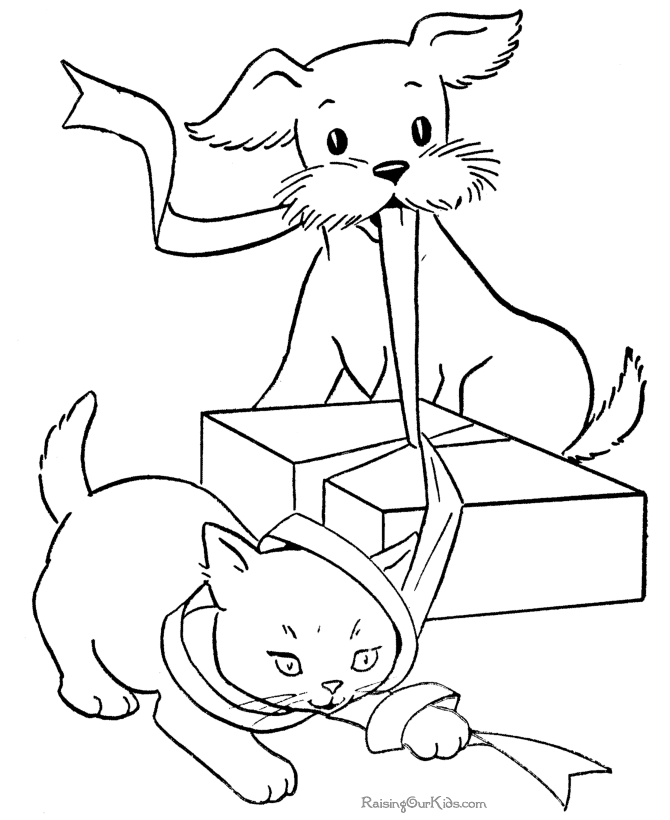 coloring book pages of kittens