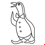 Pre-K Coloring Pages | Free Printable Penguin Pre-K Coloring Page  