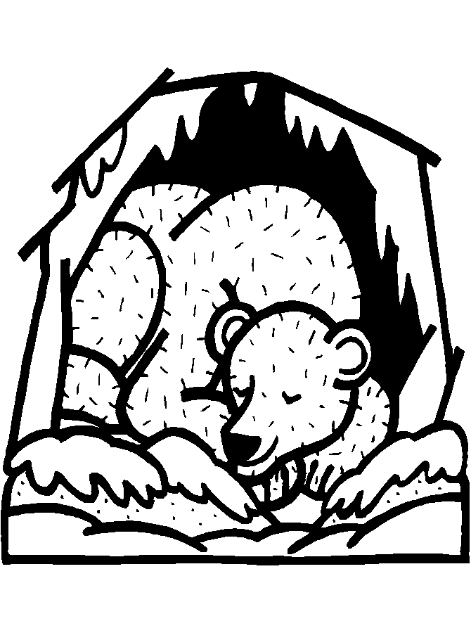 hibernating bear coloring page | bears/hibernation