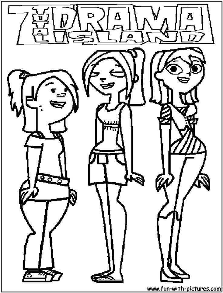 totaldramaisland makeover coloring page | cartoon network coloring paâ€¦
