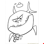 Nemo Shark Coloring Pages Images &amp; Pictures - Becuo 