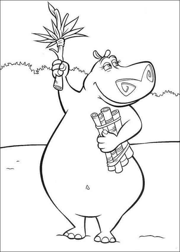 cute hippo coloring pages to kids