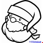 How To Draw A Cute Santa Coloring Page