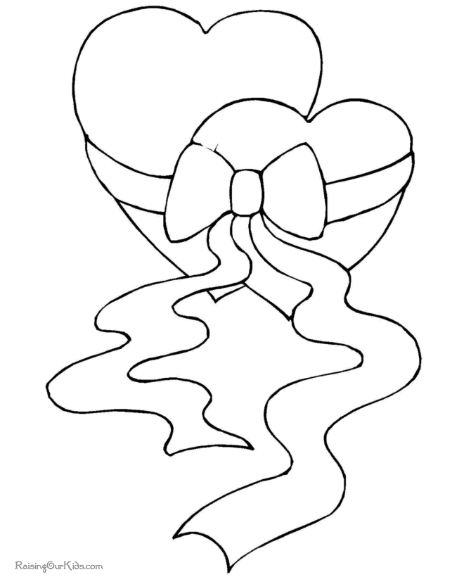 valentine heart coloring pages free
