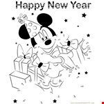 Happy New Year Connect The Dots Mickey Celebrating New Year
