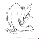Brachiosaurus Dinosaur Clipart Page