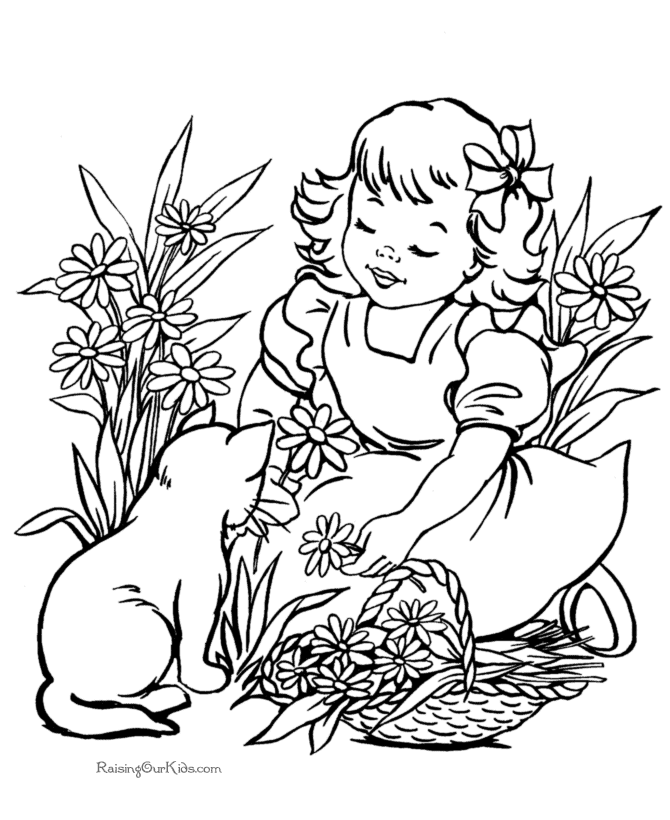 cute cat coloring page coloring page