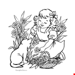Cute Cat Coloring Page Coloring Page