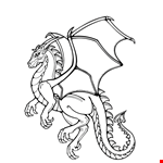 Coolest Dragon Coloring Page