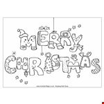 Merry Christmas Banner Coloring Page