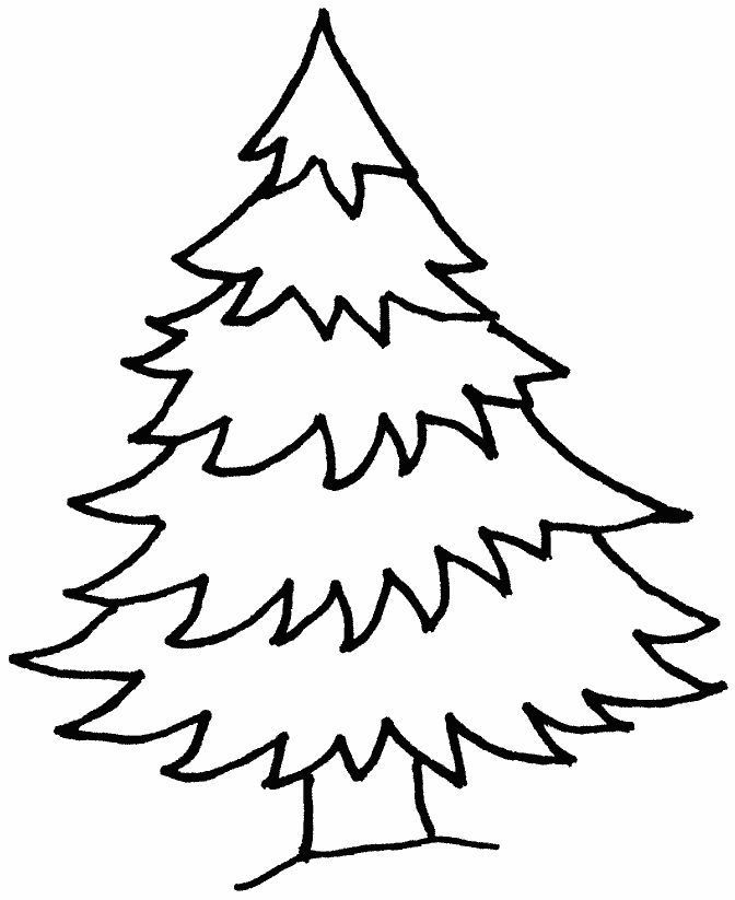 simple christmas tree printable page