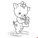 Cute Pigs Coloring Page